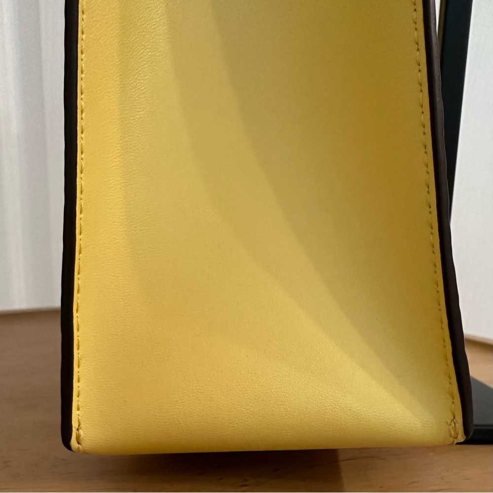 MICHAEL KORS ~ Yellow Leather Croc-Embossed Handbag/Crossbody Bag w/Scarf - Picture 10 of 11